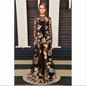 VALENTINO FLORAL EMBELLISHED TULLE GOWN IT 44